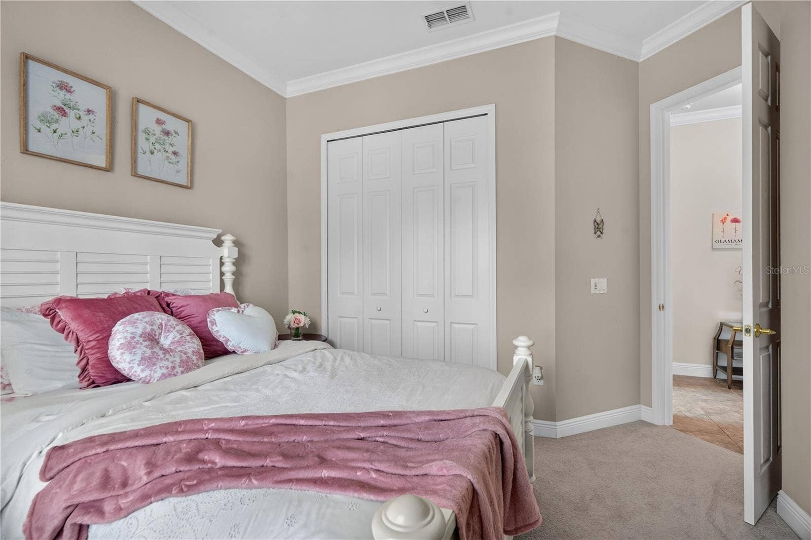 second bedroom with built in closet