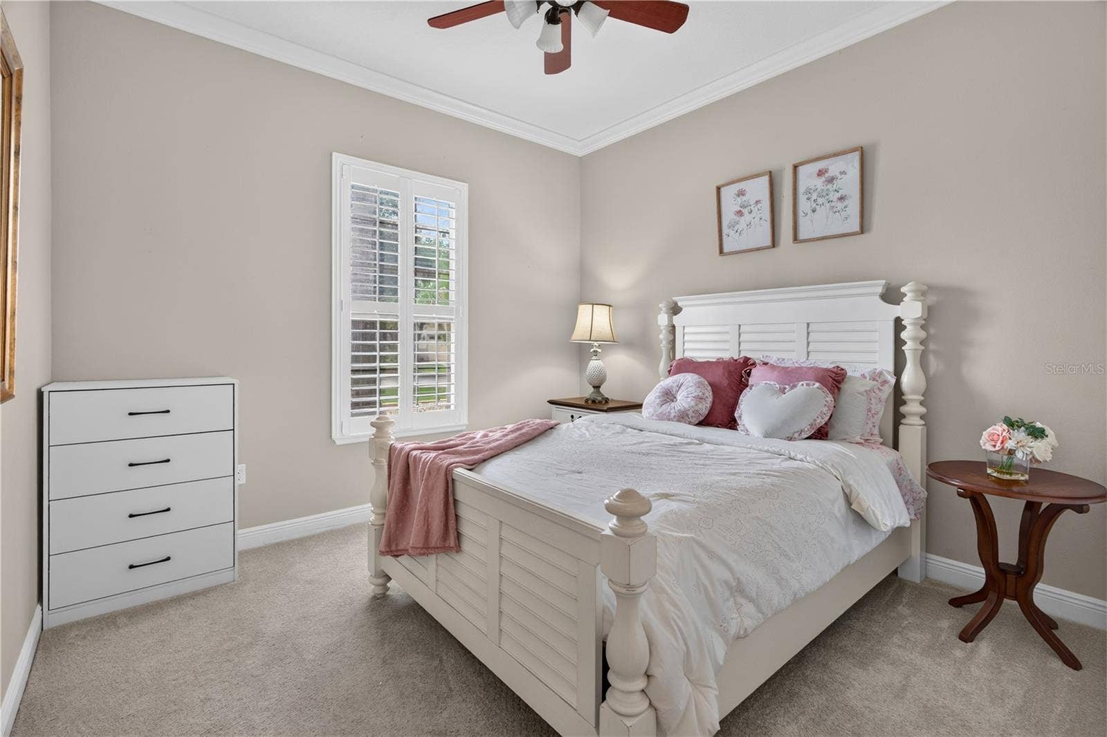 second bedroom with built in closet