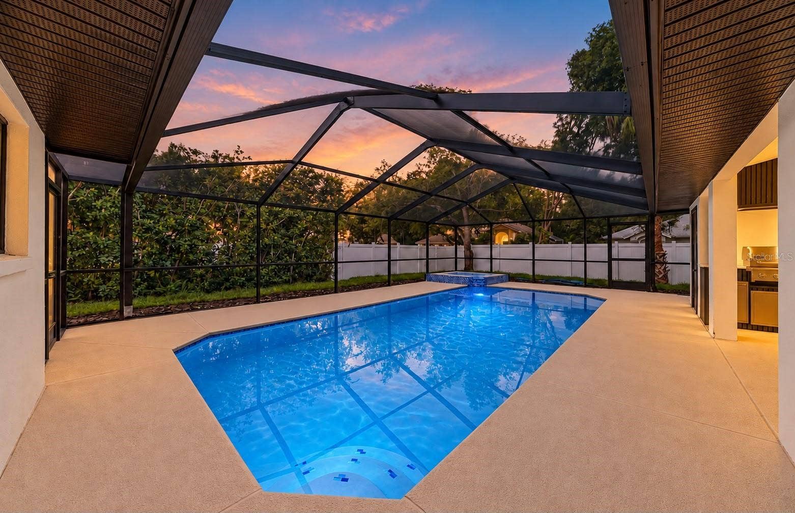 4901 HALLSTEAD WAY, Tampa, FL 33647 Pool Area - Twilight