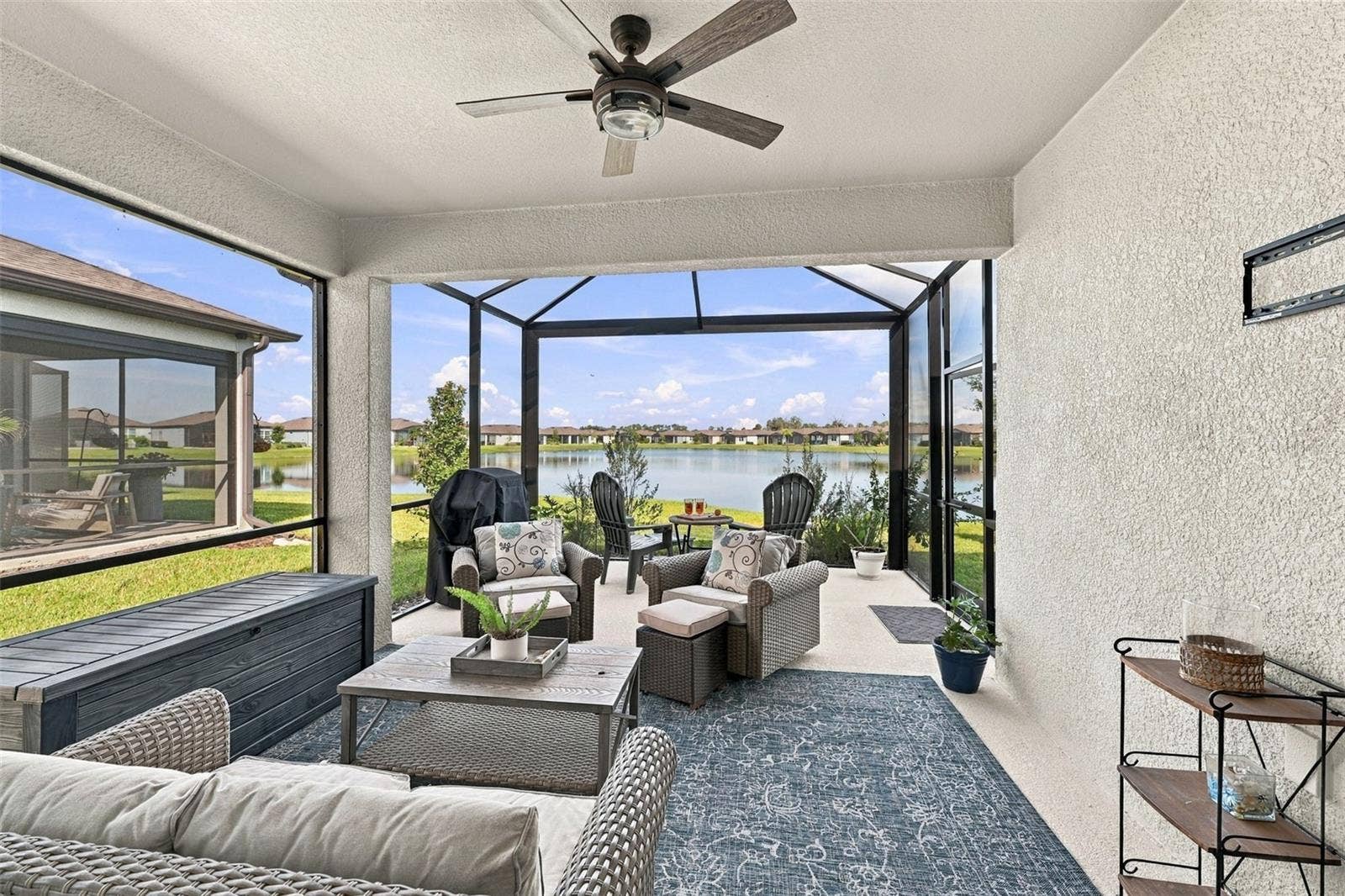 9260 BALLASTER POINTE LOOP, Parrish, FL 34219 This lanai comes completely furnished.