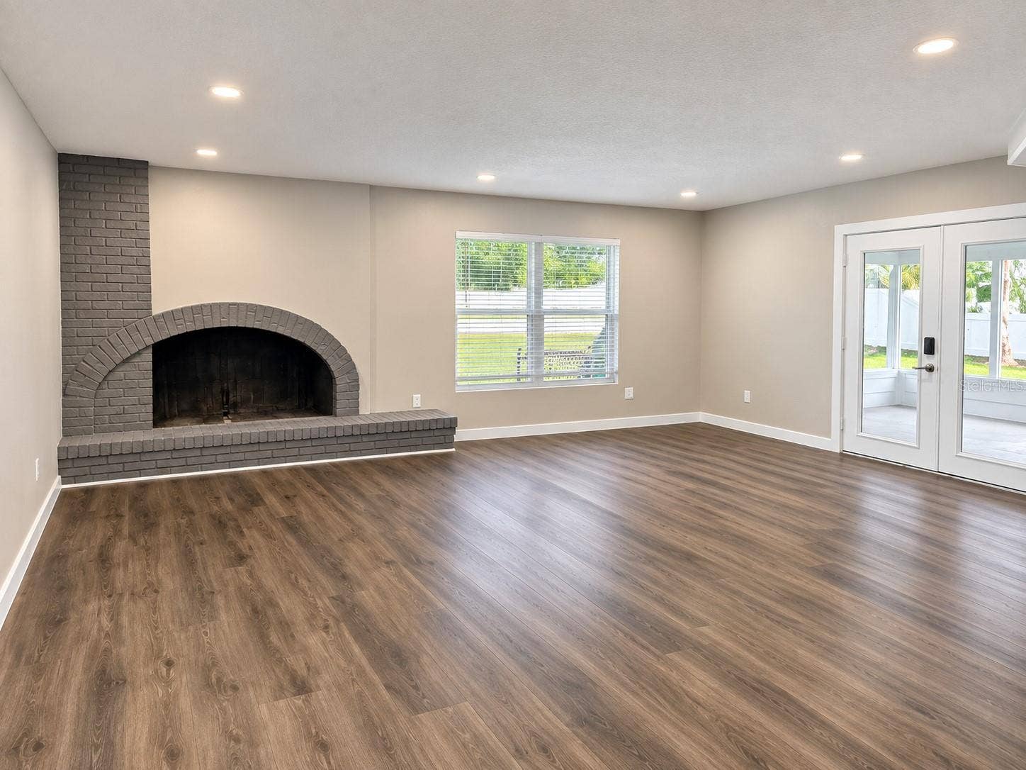 wood burning fireplace