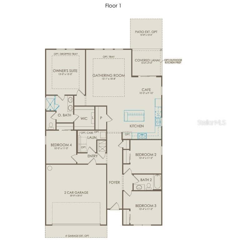 306 FISHTAIL PLACE, Palm Coast, FL 32164 Highgate Floorplan