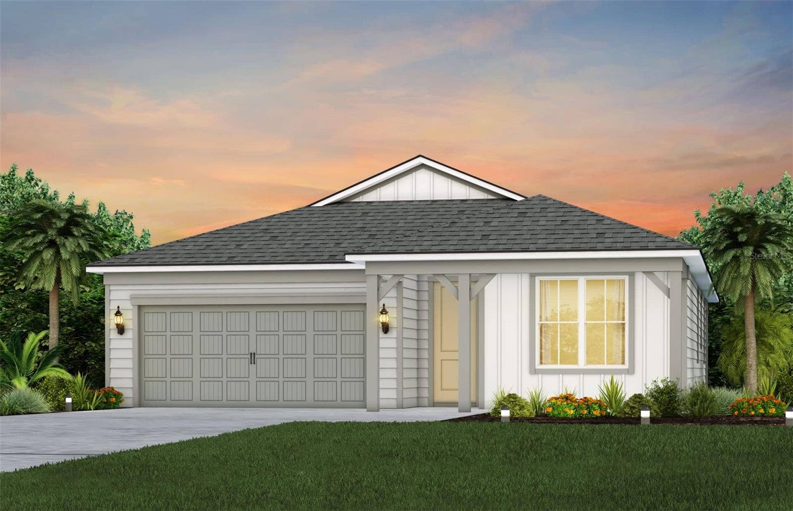 306 FISHTAIL PLACE, Palm Coast, FL 32164 Rendering of home, Color scheme shown for representation purposes only.
