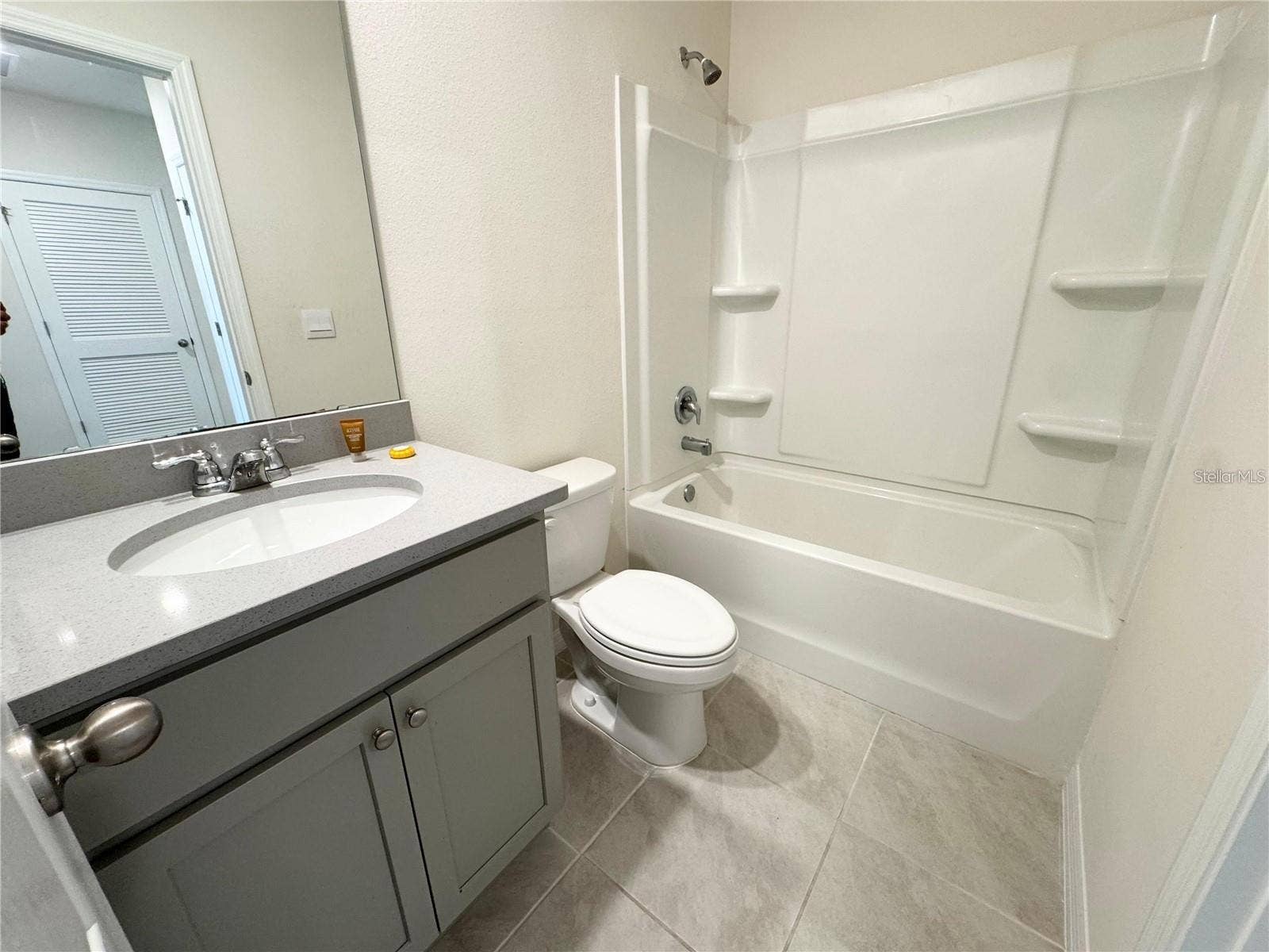 View of guest bathroom.