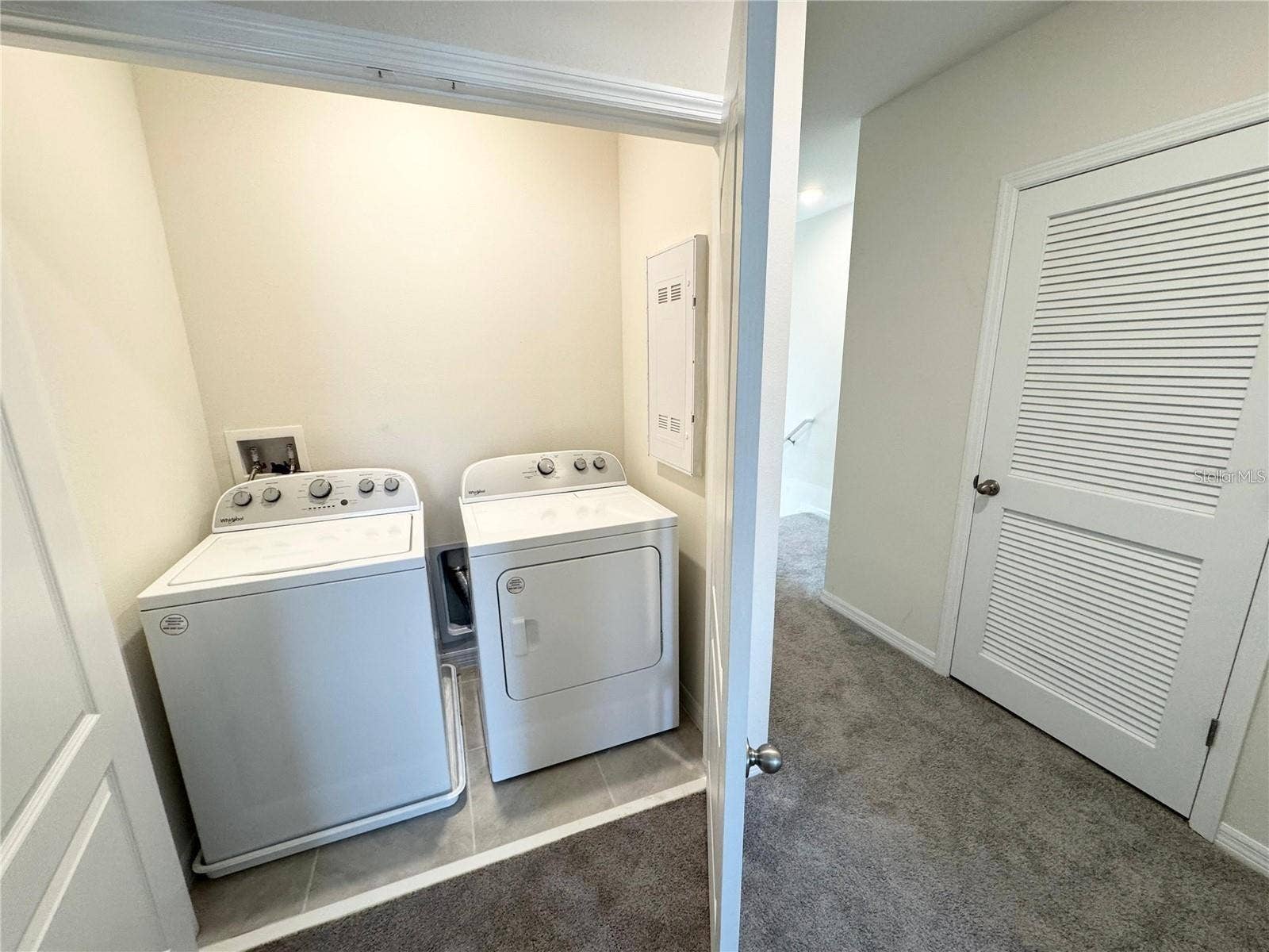View of laundry room space.