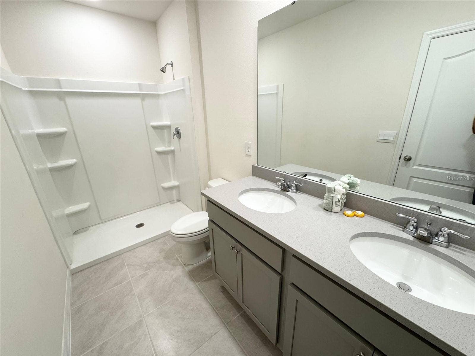 View of primary bathroom from entrance.
