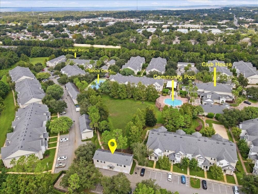 341 SOUTHERN PECAN CIRCLE, #202, Winter Garden, FL 34787 Far Aerial with Markers