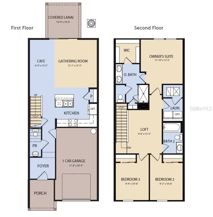 Floor Plan - Floor One and Floor Two