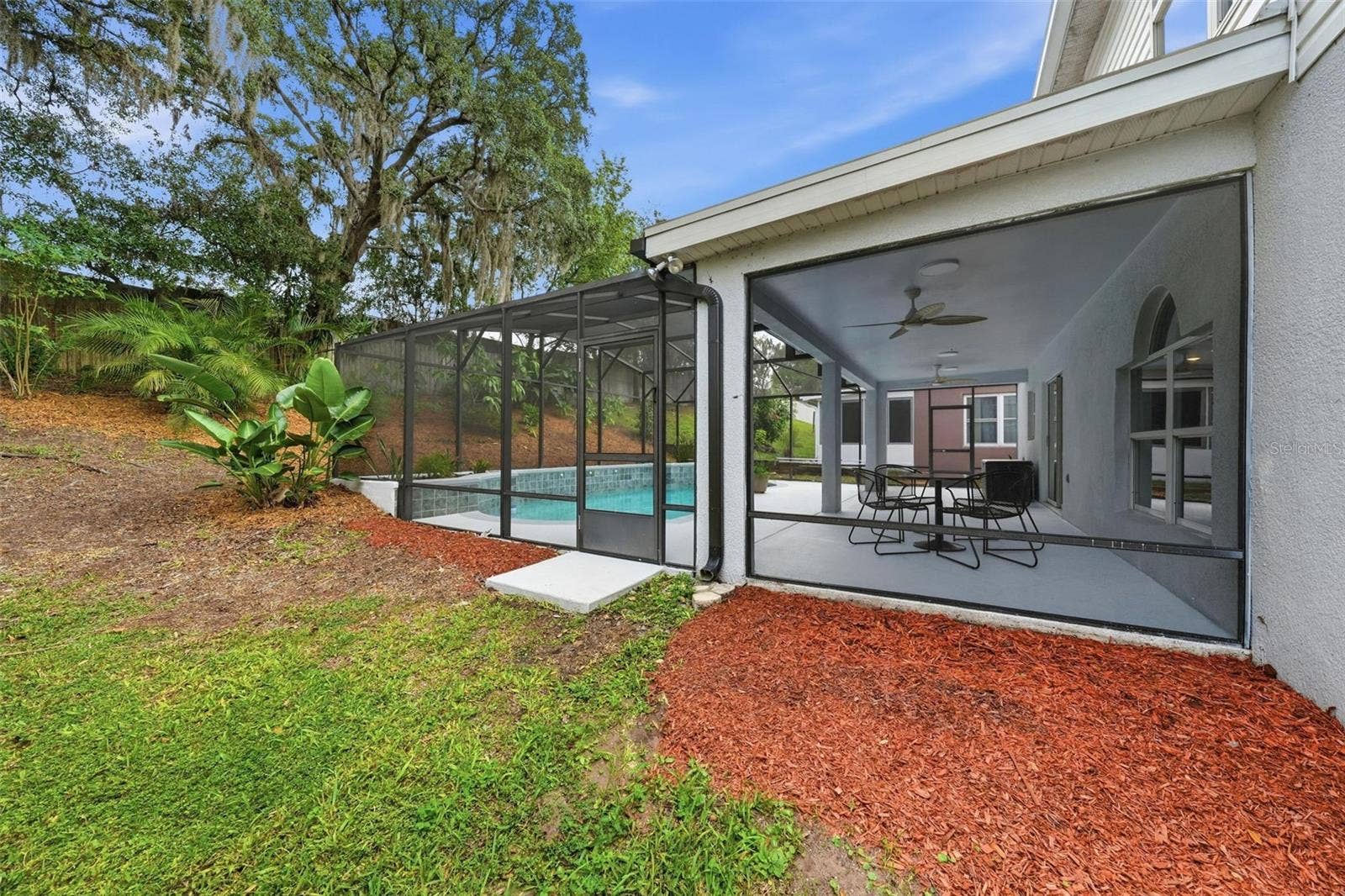Large Lanai with new roof over Lanai in 2024
