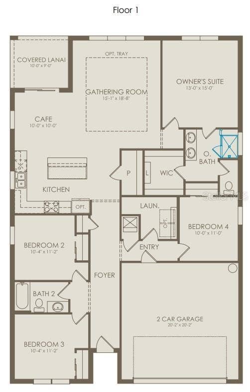 2316 MOSSY GLEN STREET, Deland, FL 32724 Floor Plan - Floor One