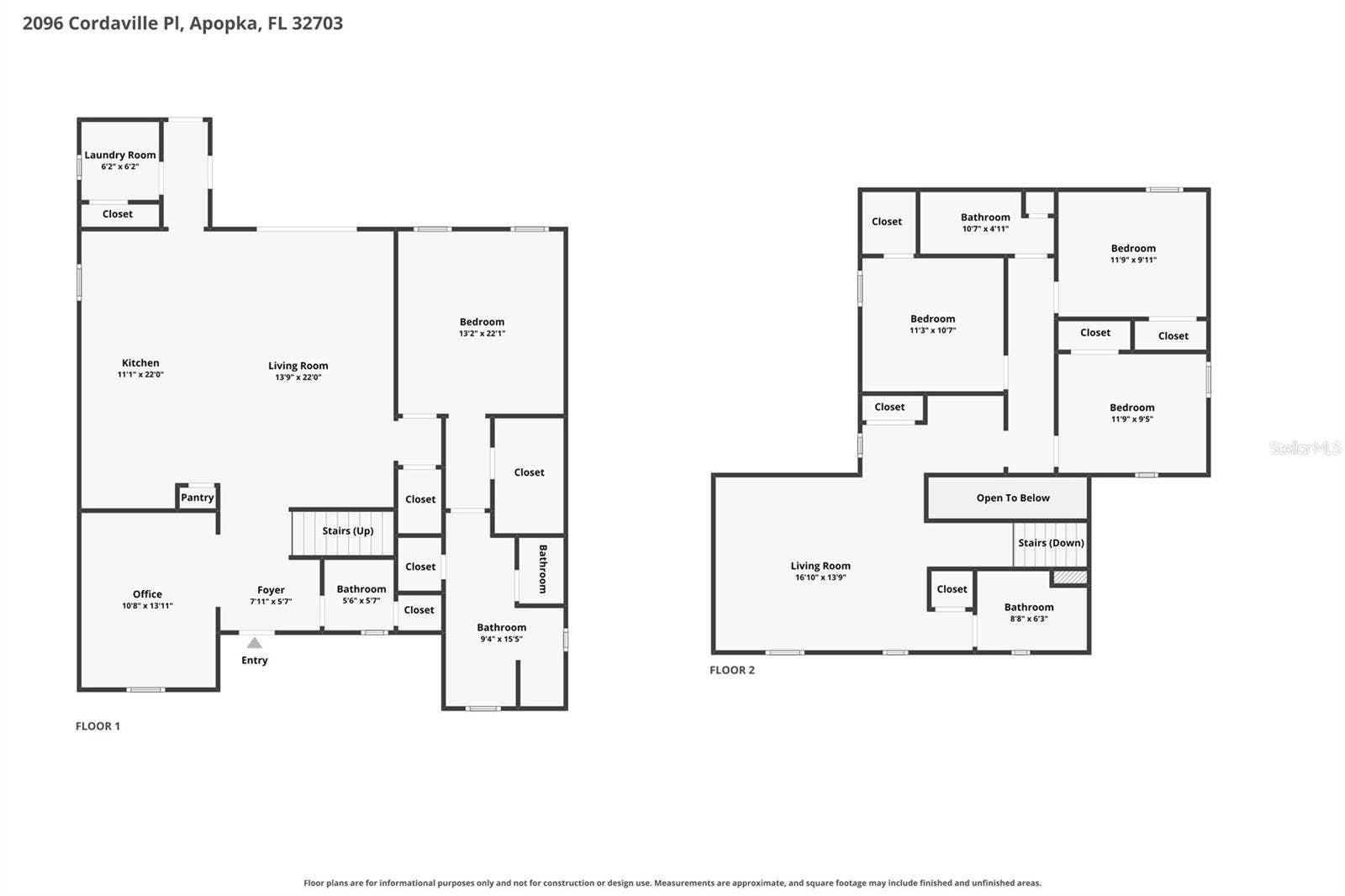 2096 CORDAVILLE PLACE, Apopka, FL 32703 2096 CORDAVILLE PLACE, Apopka, FL 32703