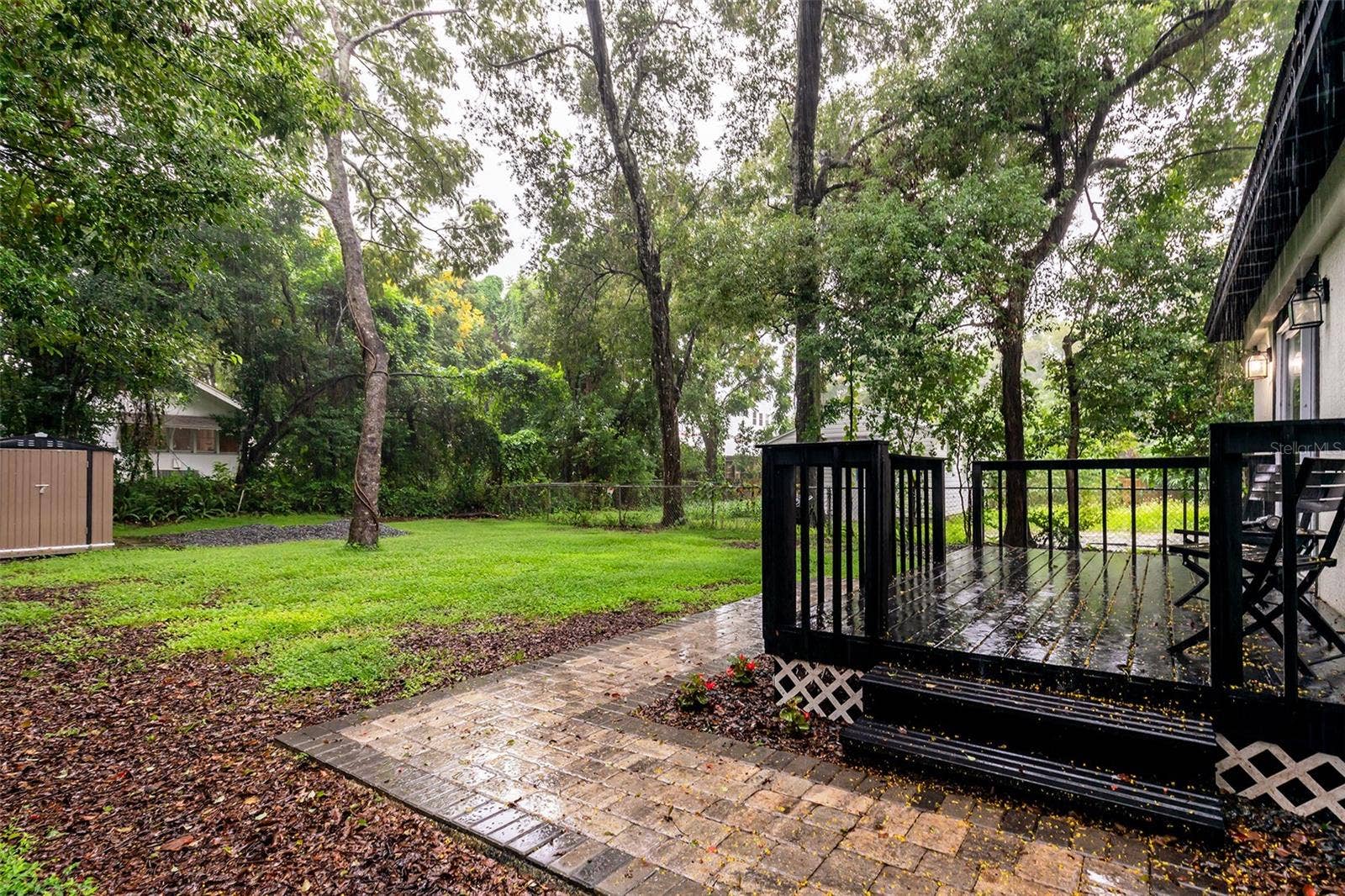101 S GLENWOOD AVENUE, Orlando, FL 32803 Backyard + Open Wood Deck
