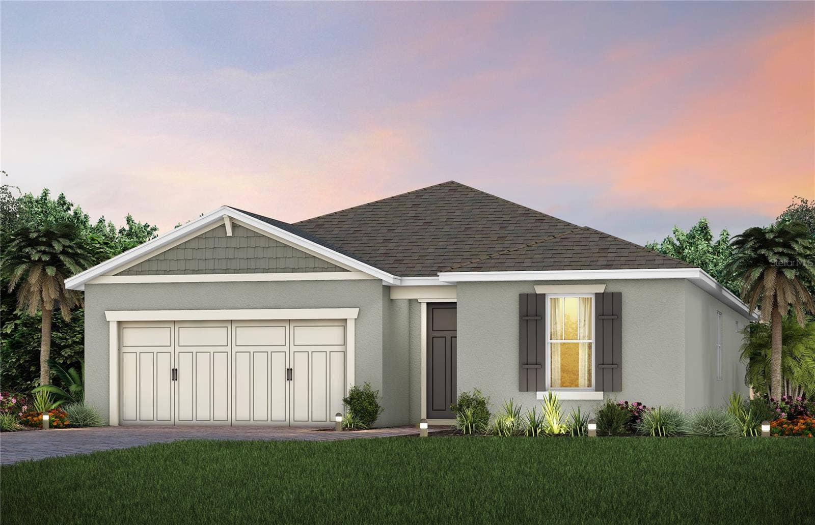 2579 CLEAR NIGHT AVENUE, Kissimmee, FL 34744 Exterior Design. Artistic rendering for this new construction home. Pictures are for illustrative purposes only. Elevations, colors and options may vary.
