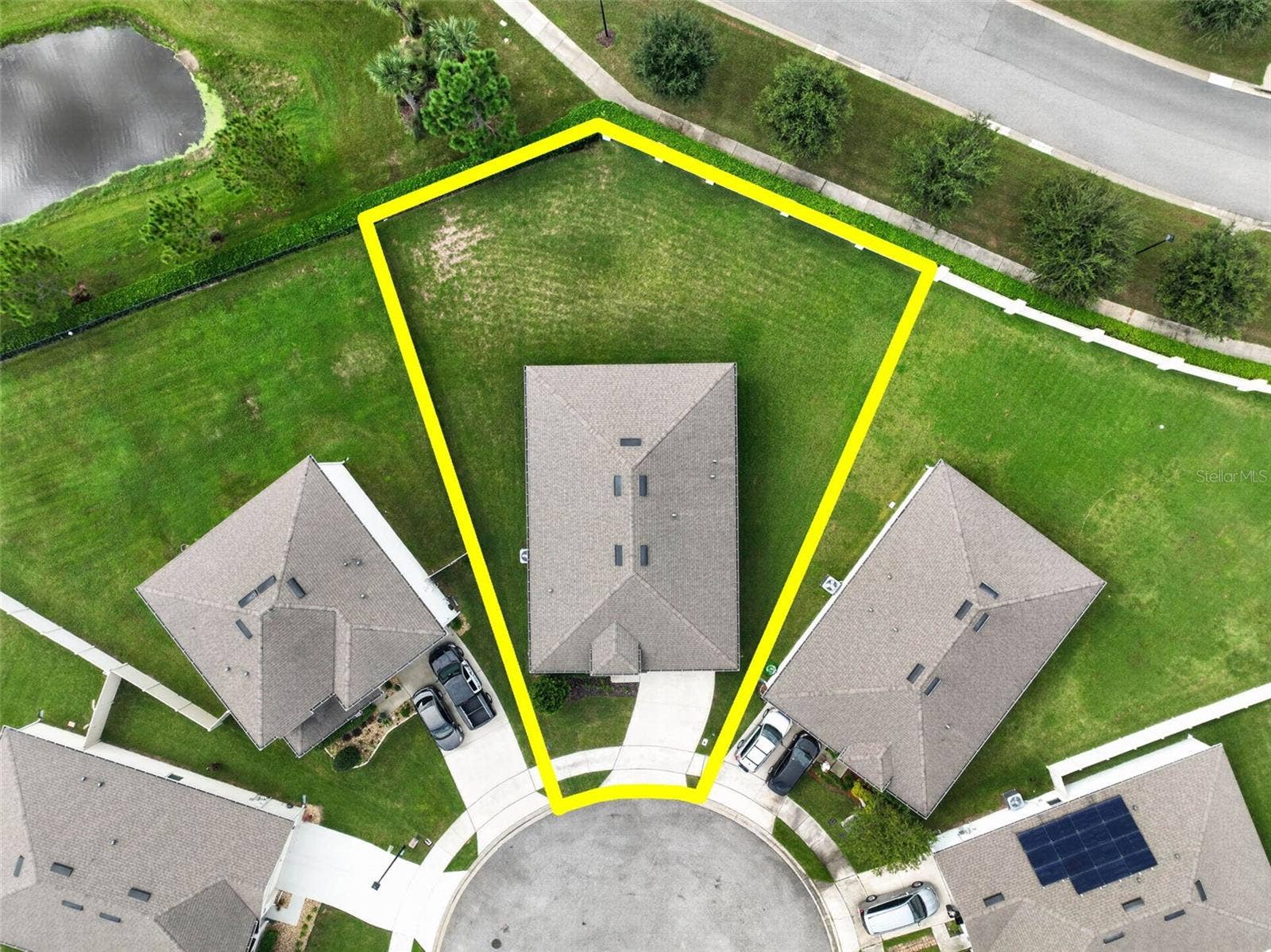 4367 LOOKING GLASS PLACE, Sanford, FL 32771 Property Lines showing large Back Yard