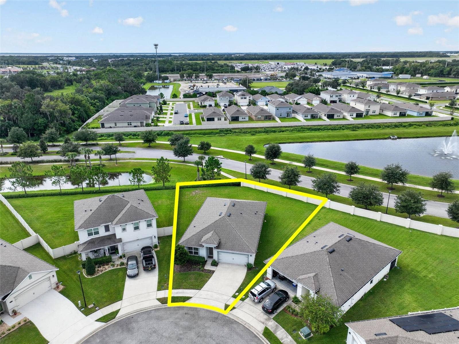 4367 LOOKING GLASS PLACE, Sanford, FL 32771 View of Home w/ Property Lines