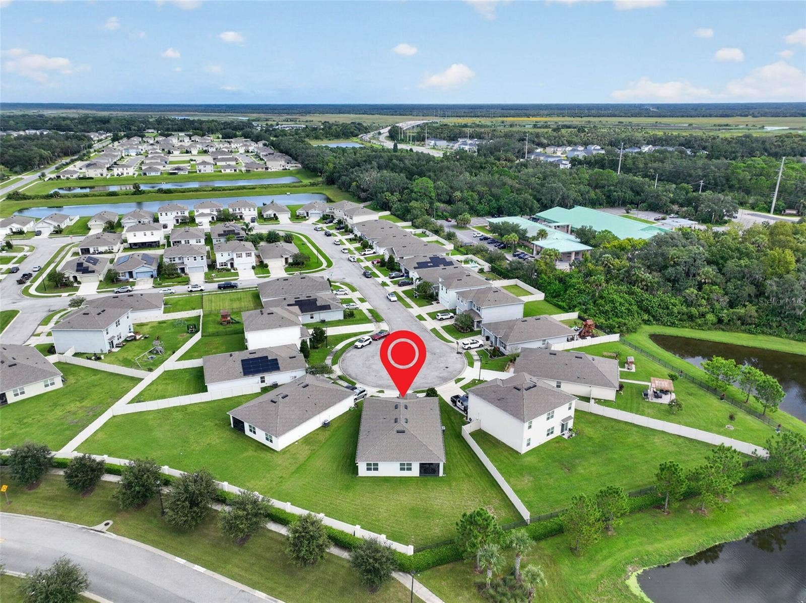 4367 LOOKING GLASS PLACE, Sanford, FL 32771 Rear view of home w/ marker showing location