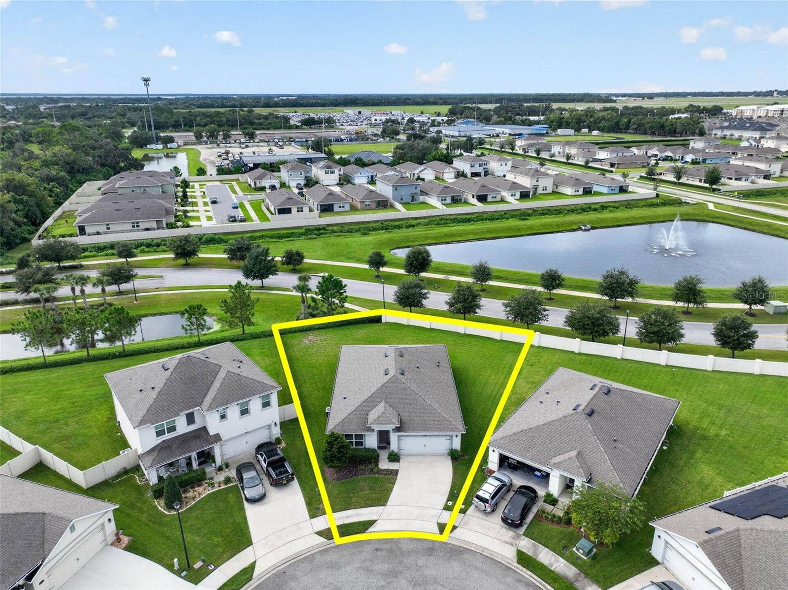 4367 LOOKING GLASS PLACE, Sanford, FL 32771 View of Home w/ Property Lines