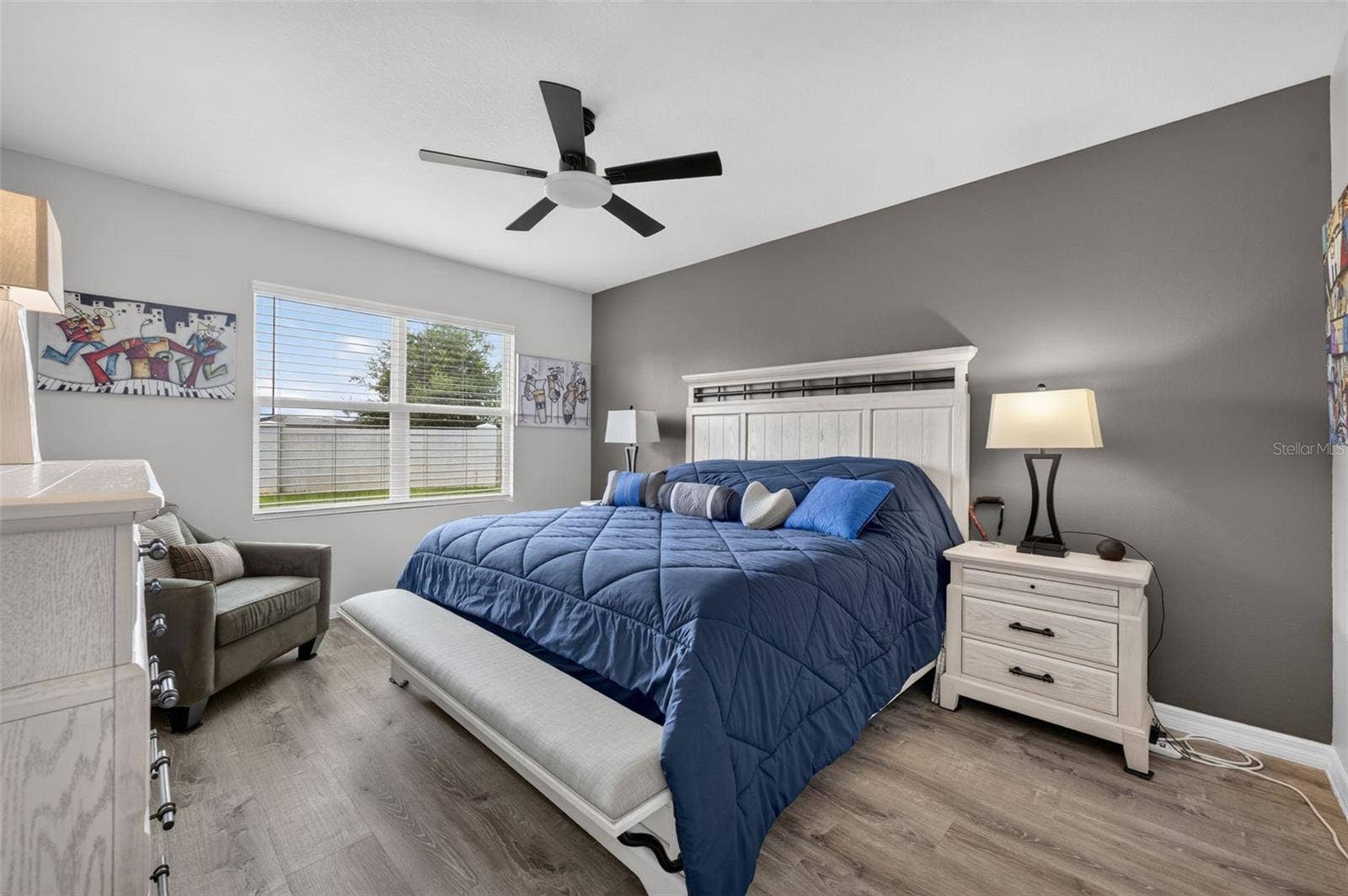 4367 LOOKING GLASS PLACE, Sanford, FL 32771 Master Bedroom w/ LVP Flooring
