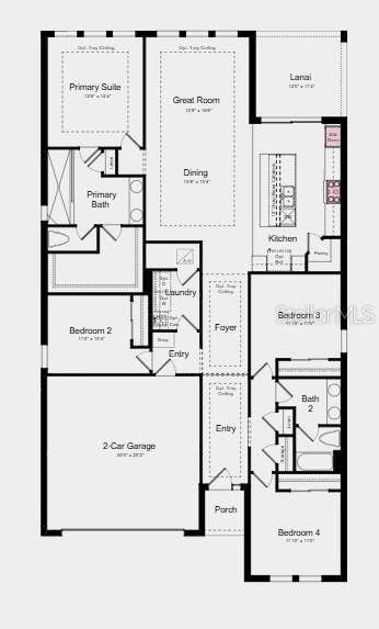 5222 EDENMORE STREET, St Cloud, FL 34771 Floor Plan ~ Additional Highlights Include: whole house 8' interior doors and quartz countertops
