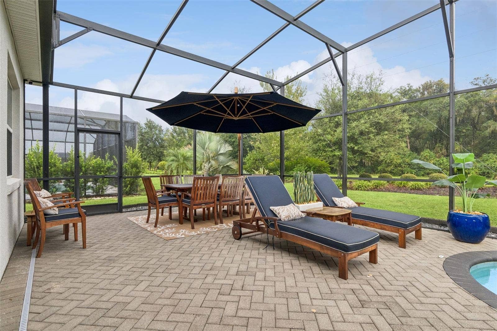 Pavered lanai