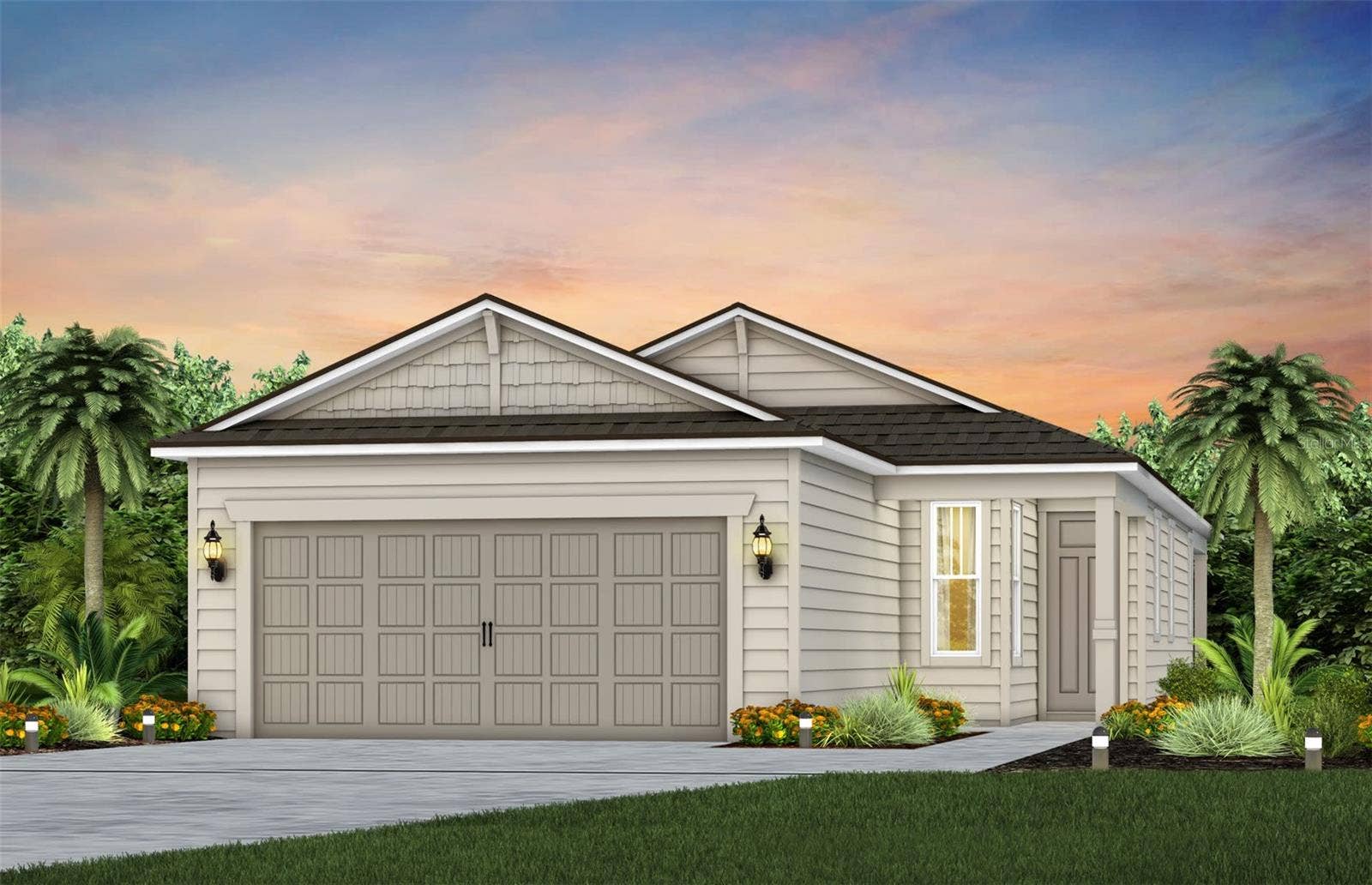 Rendering of home, color scheme is for representation purposes only.