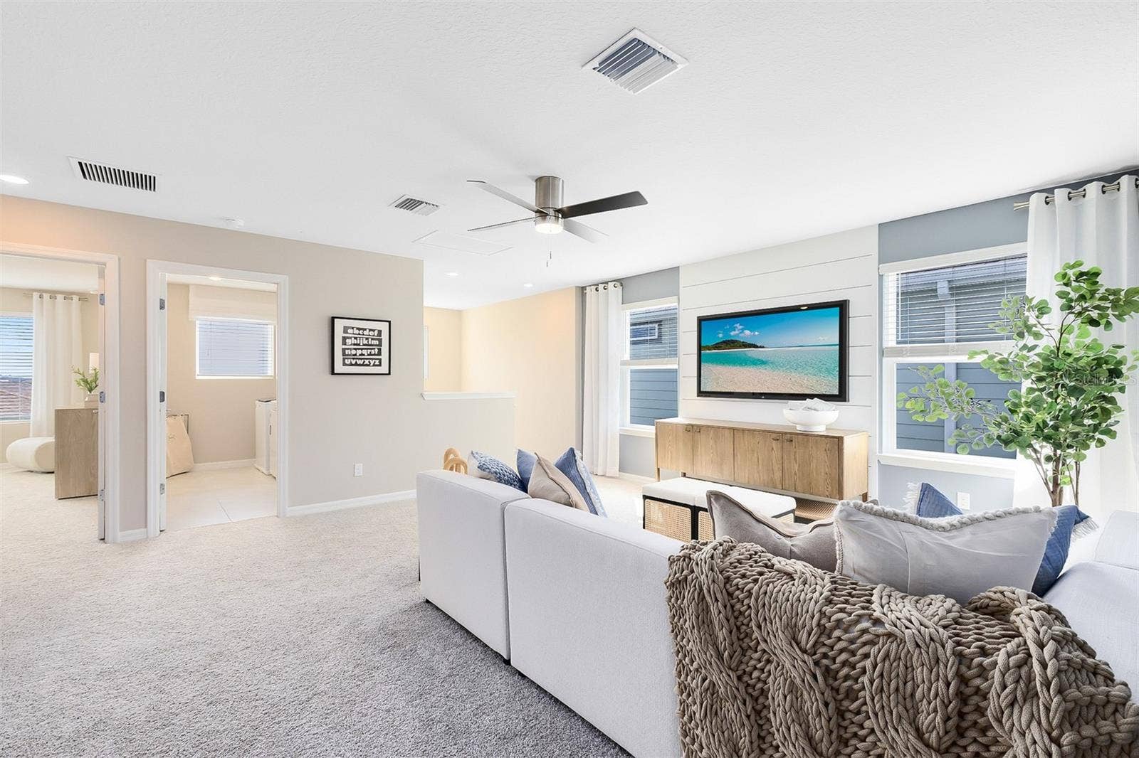 Model Home Design Only. Pictures and furnishings are for illustrative purposes only. Elevations, colors and options may vary. Furniture is for model home staging only.