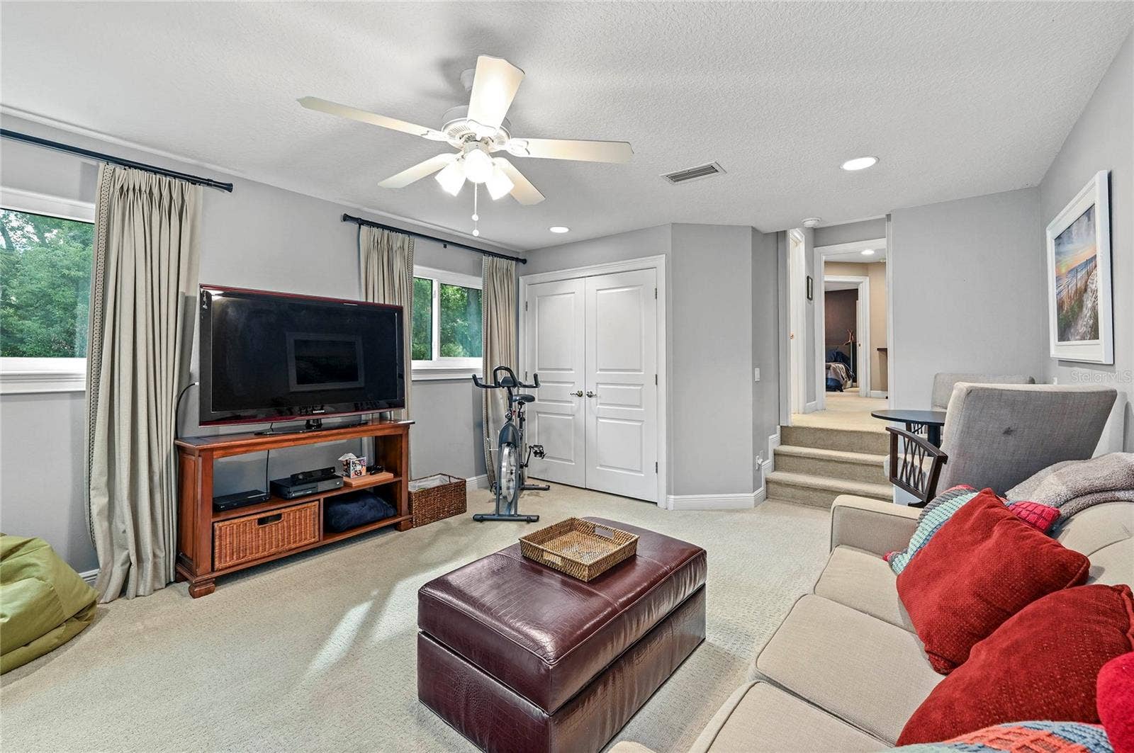 Upstairs Bonus Room with Tons of Closet Space could be 5th Bedroom