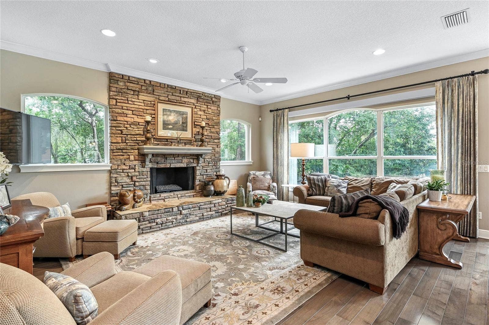 Tons of Natural Light in Family Room