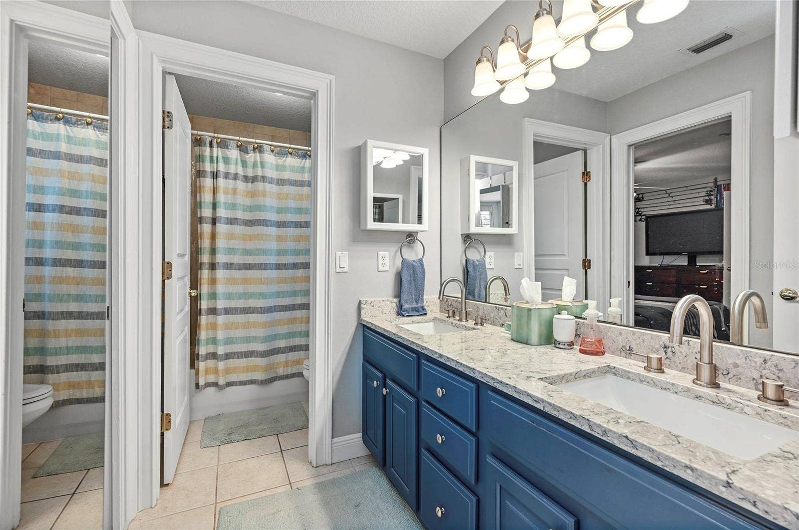 Jack and Jill Bathroom between Bedroom 3 and 4
