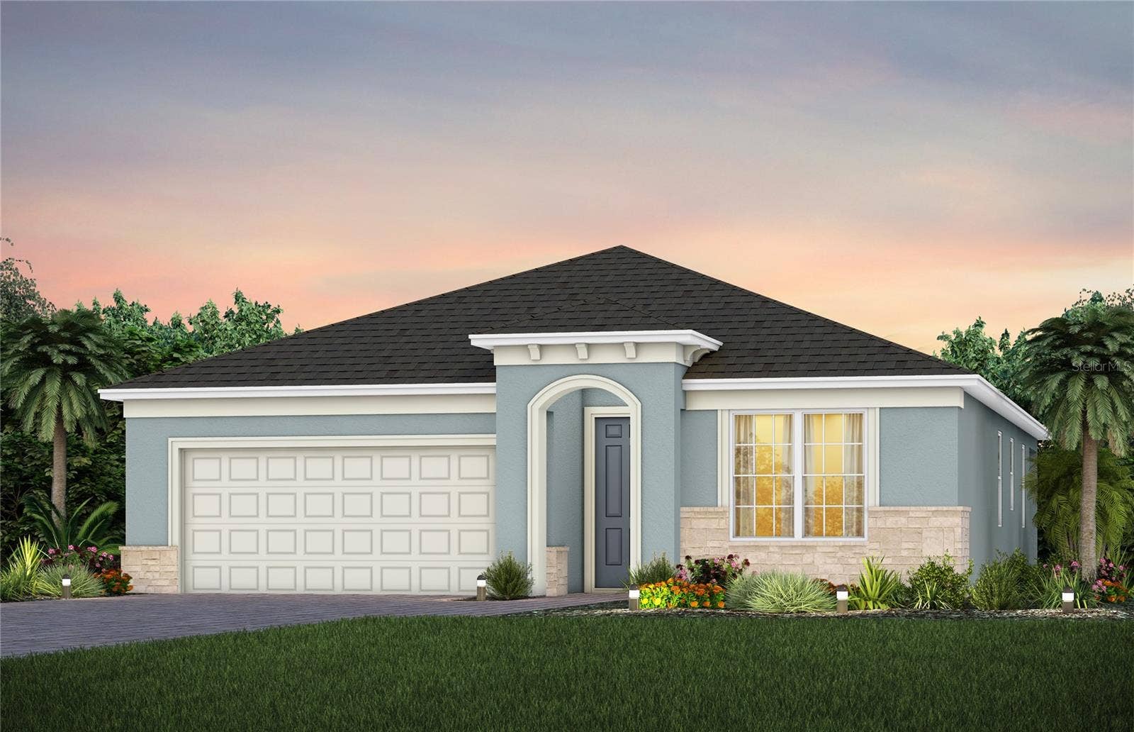 2693 PORTADOWN STREET, Ormond Beach, FL 32174 Exterior Design. Artistic rendering for this new construction home. Pictures are for illustrative purposes only. Elevations, colors and options may vary.