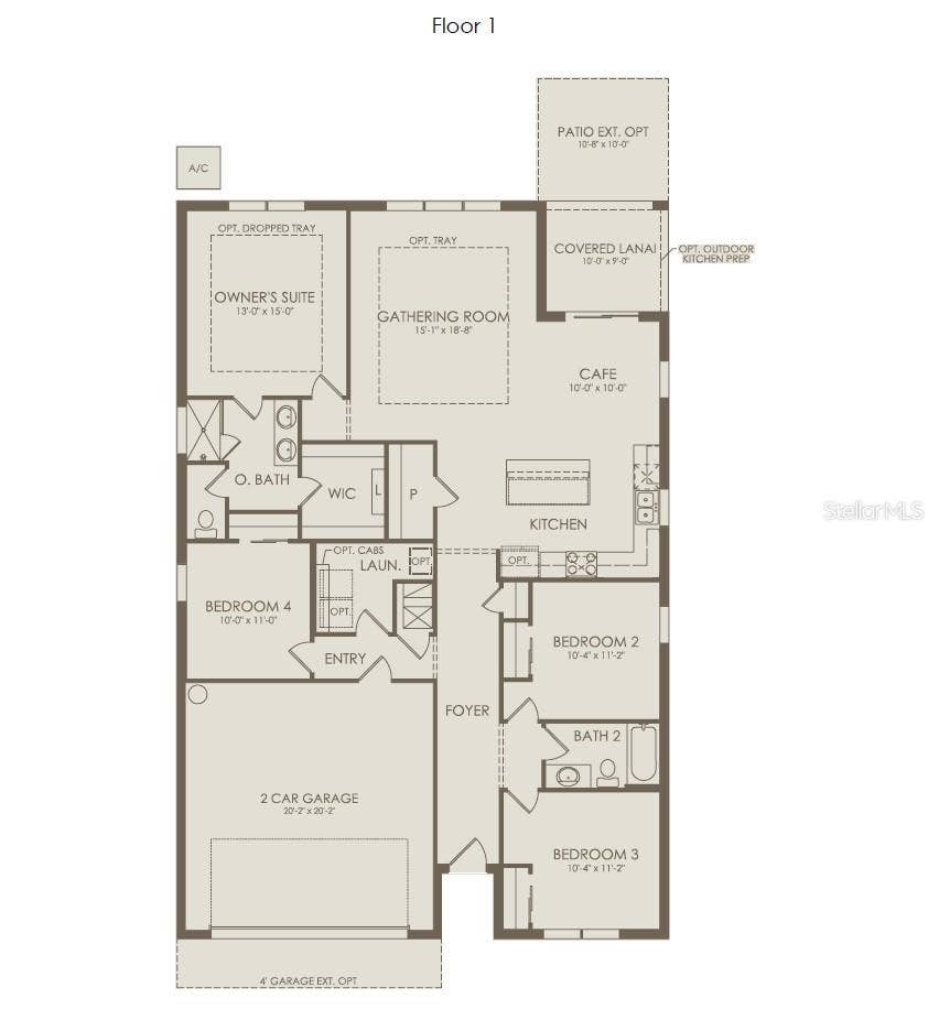2693 PORTADOWN STREET, Ormond Beach, FL 32174 Floor Plan - Floor One