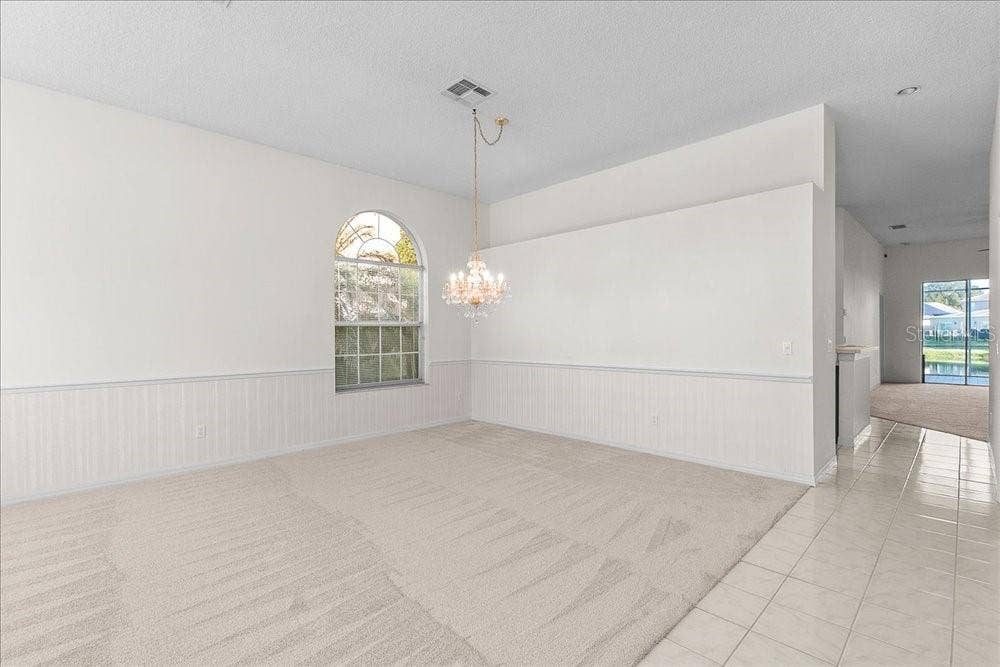 dining room area, then on to the kitchen and family room