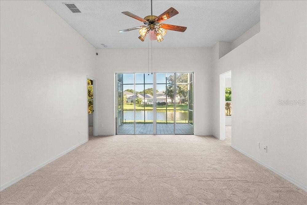 family room opens to back screened porch.