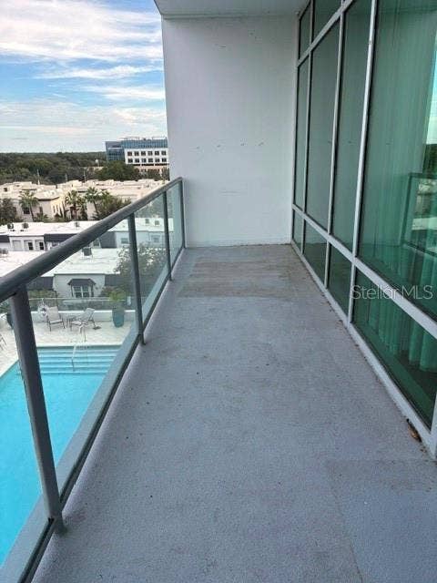 Patio overlooking the pool