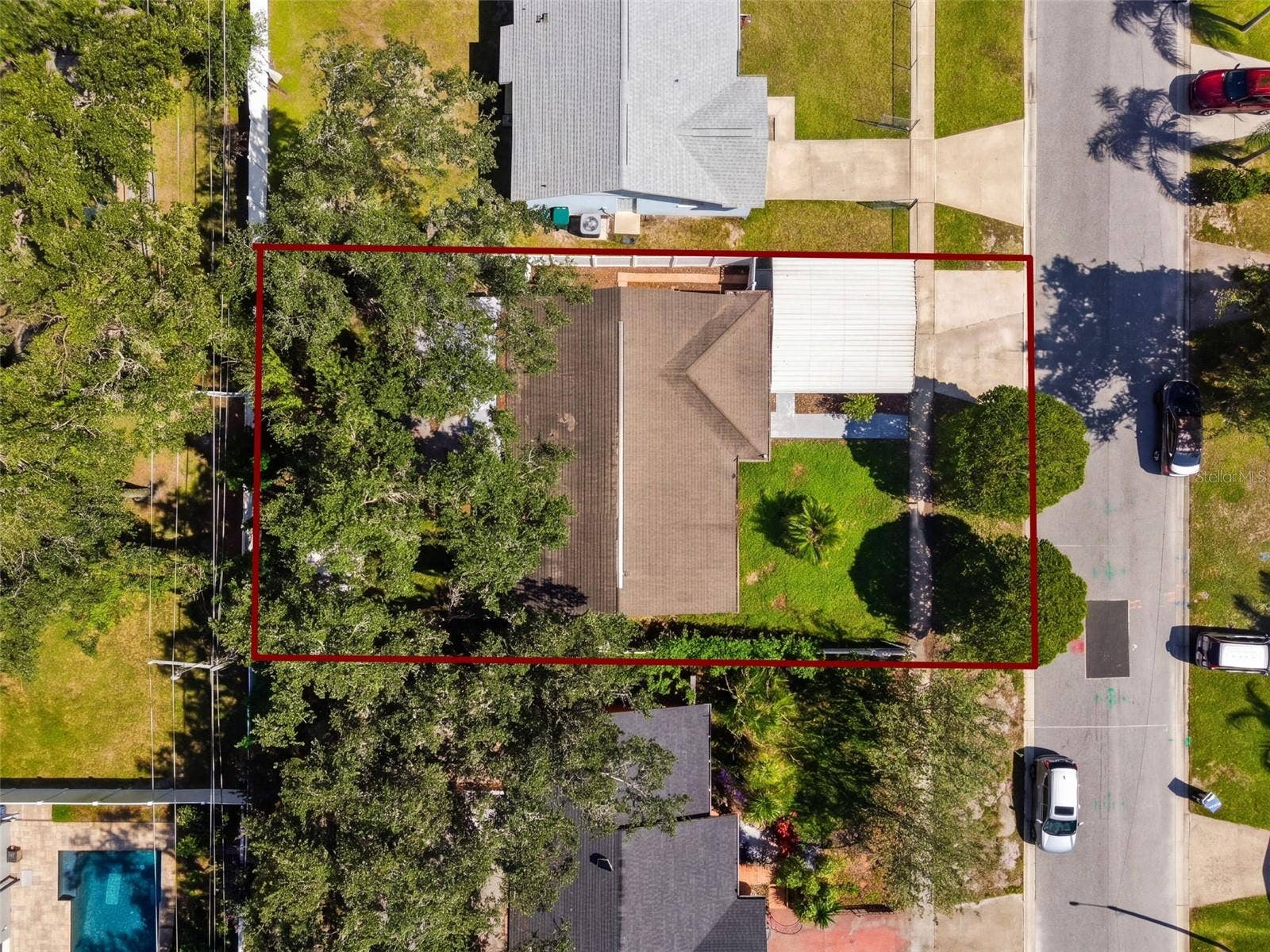 Arial view of Lot