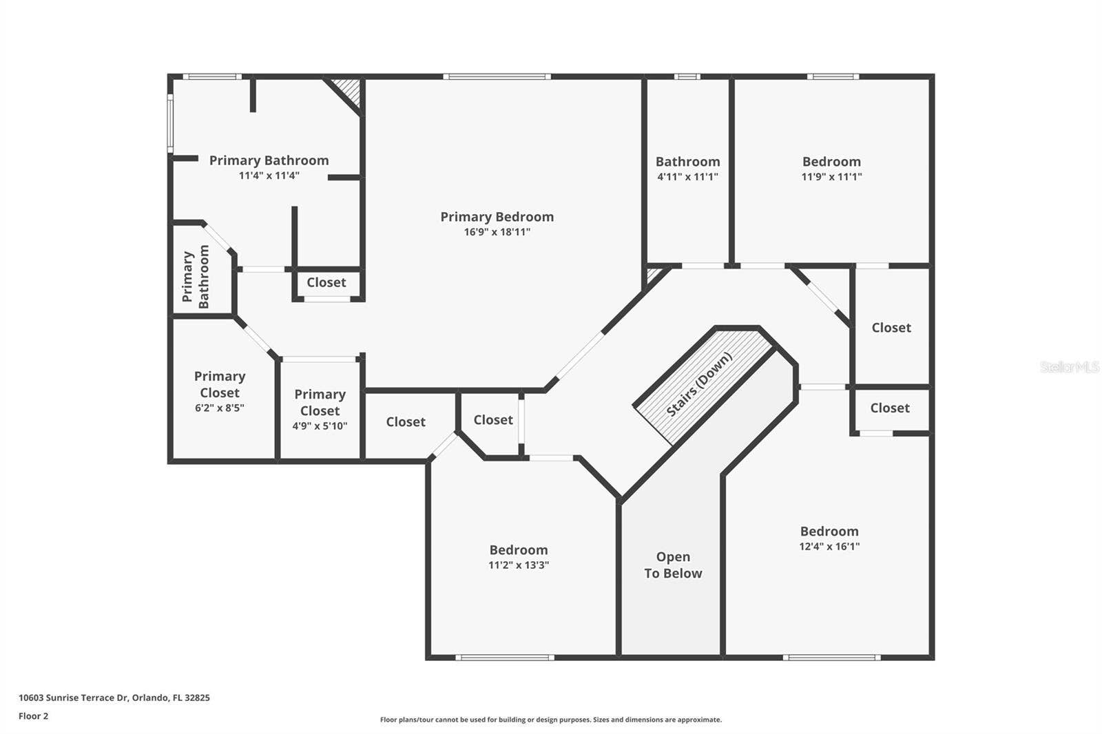 10603 SUNRISE TERRACE DRIVE, Orlando, FL 32825 Upstairs Floorplan