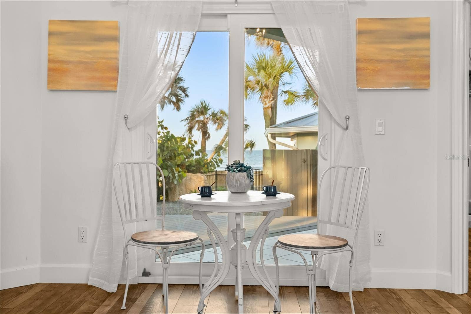 Ocean views for two from the master dinette