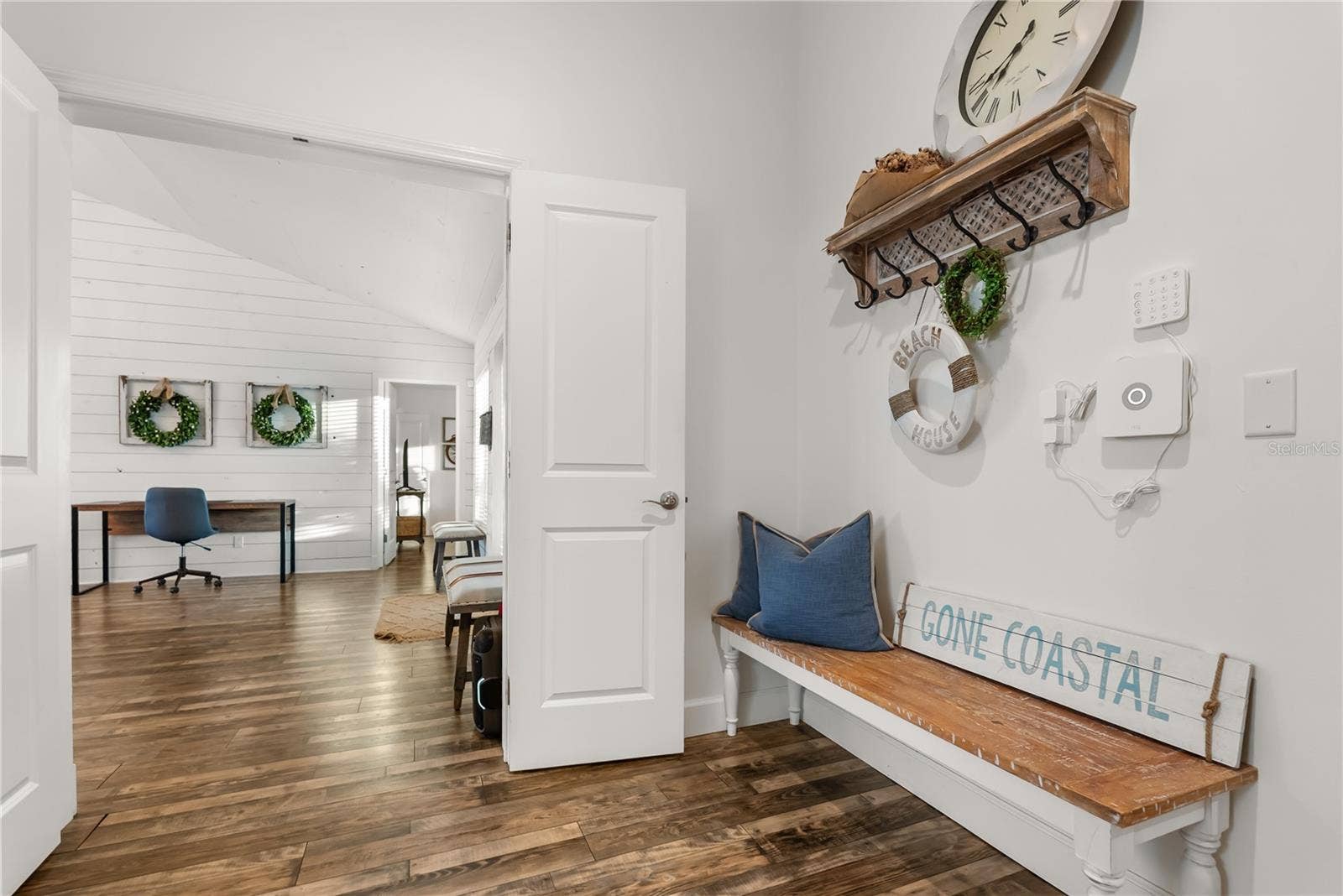 Master suite entrance with access to laundry room, ensuite bathroom and walk in closet