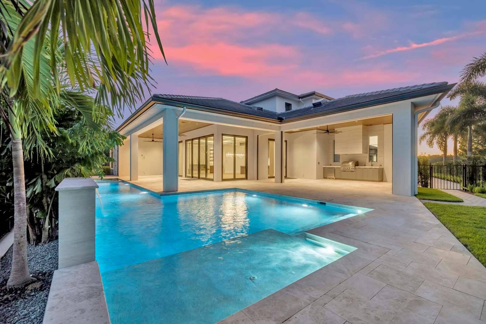 Full Pool & Patio Twilight