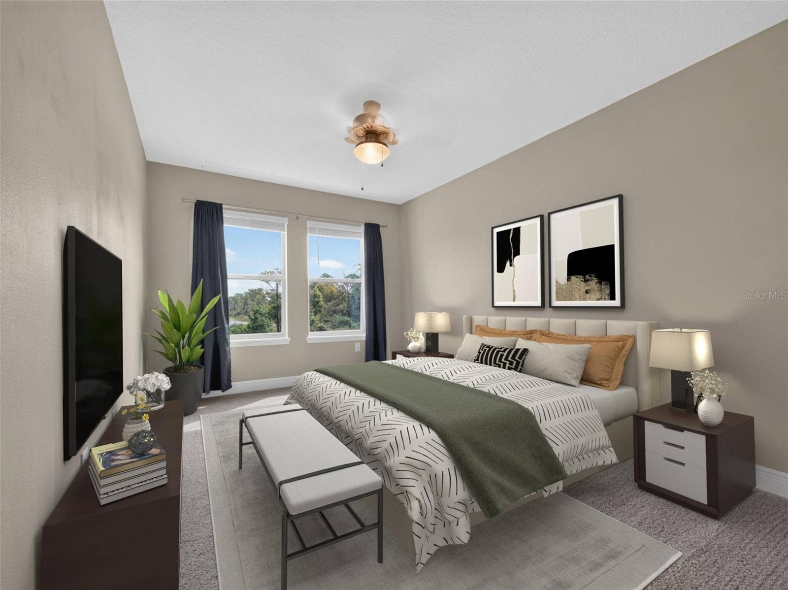9849 LOST CREEK DRIVE, Winter Garden, FL 34787 Staged bedroom