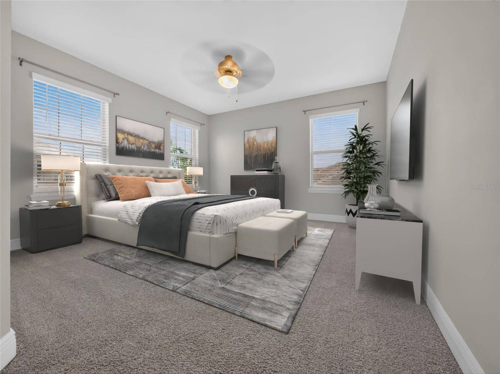 9849 LOST CREEK DRIVE, Winter Garden, FL 34787 Staged bedroom