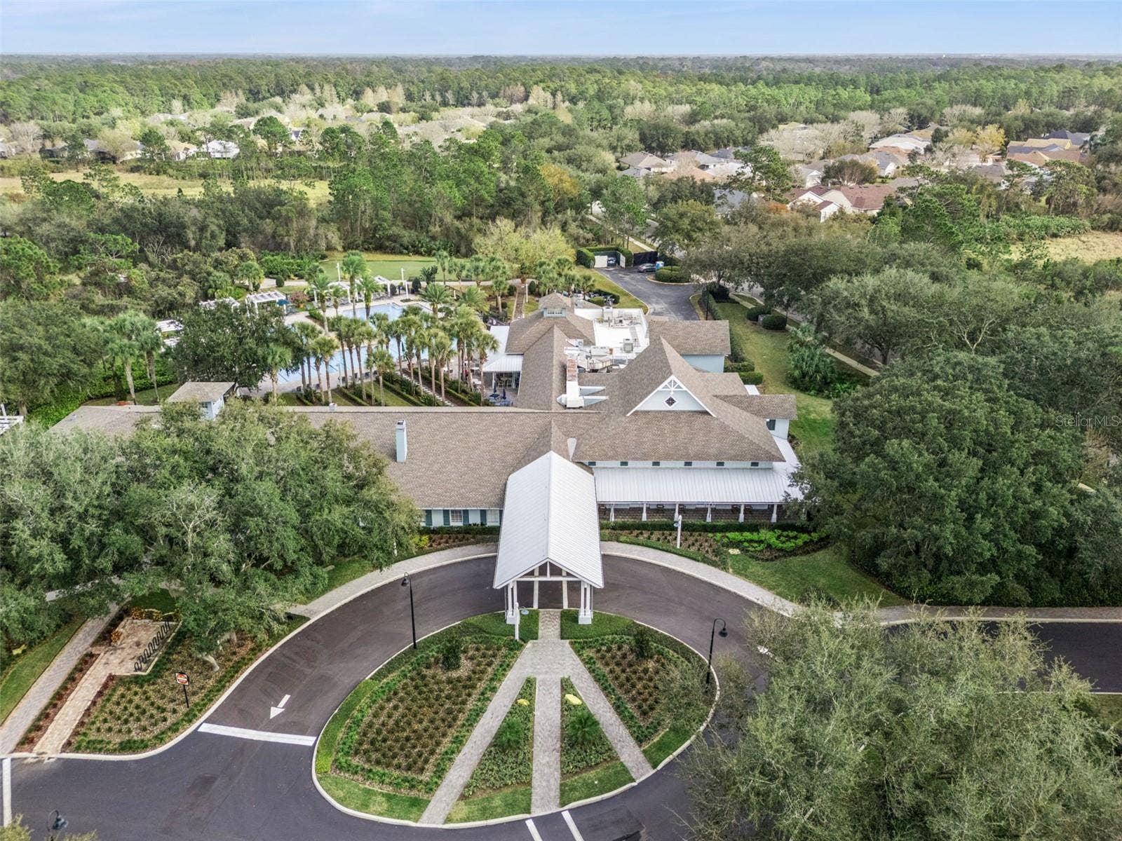 1305 HAYTON AVE., Deland, FL 32724 Aerial view of the Victoria Gardens private social clubhouse
