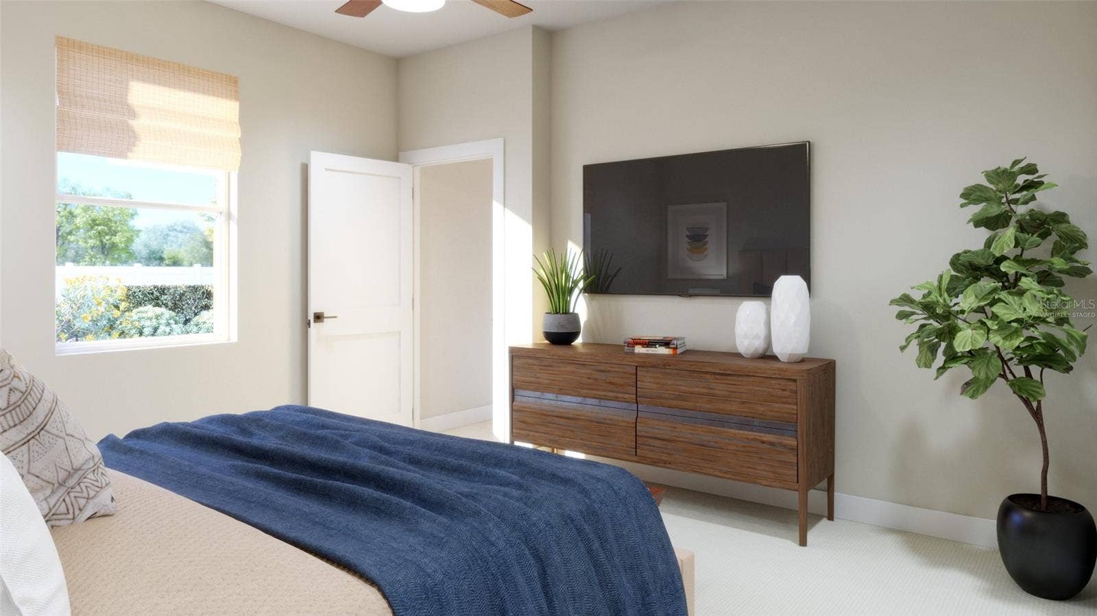 Primary Bedroom Rendering (Virtually Staged)