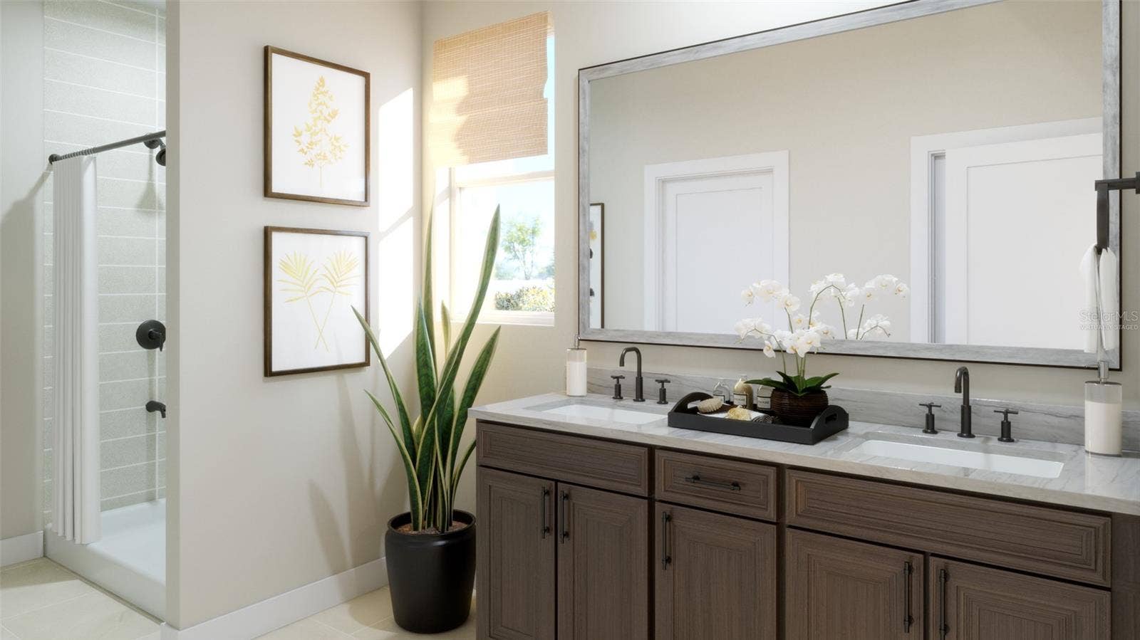 Primary Bathroom Rendering (Virtually Staged)