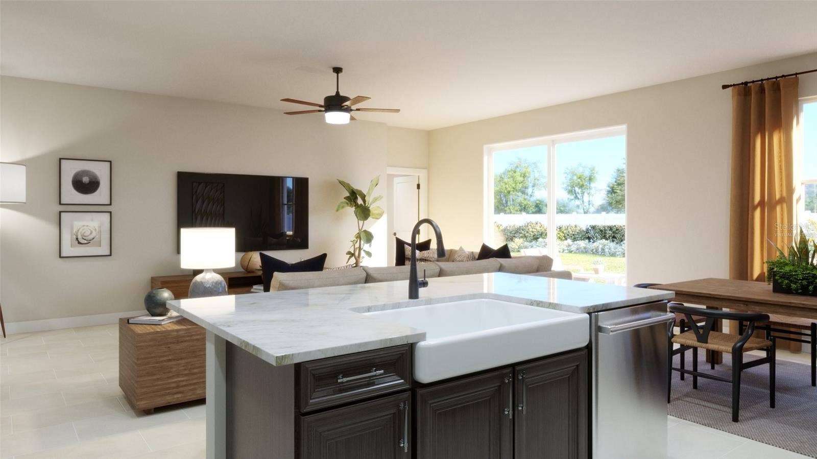 Kitchen Rendering (Virtually Staged)
