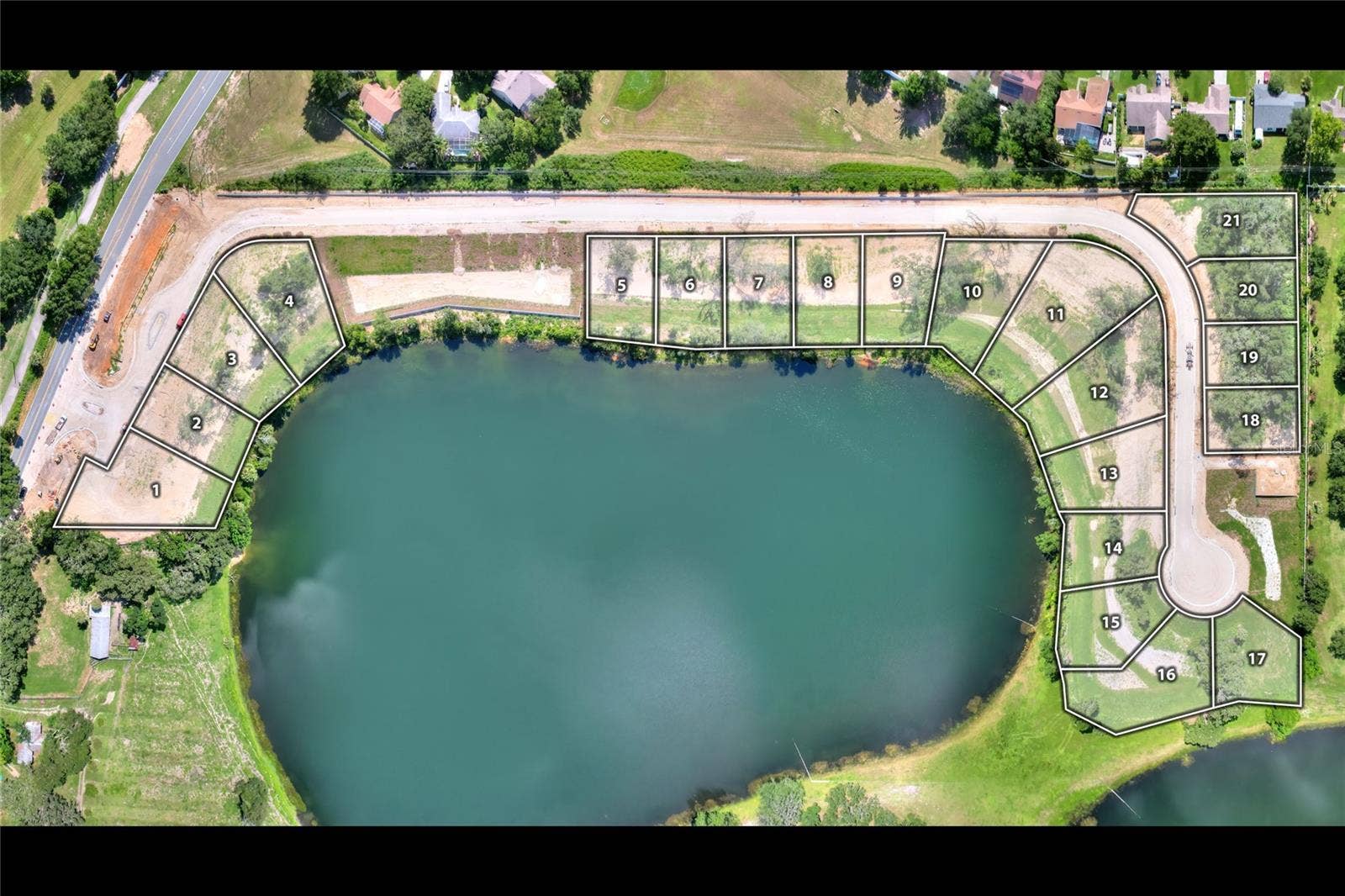 142 TRANQUIL MIRROR LAKE COURT, #Lot 18, Clermont, FL 34711 Lot overlay