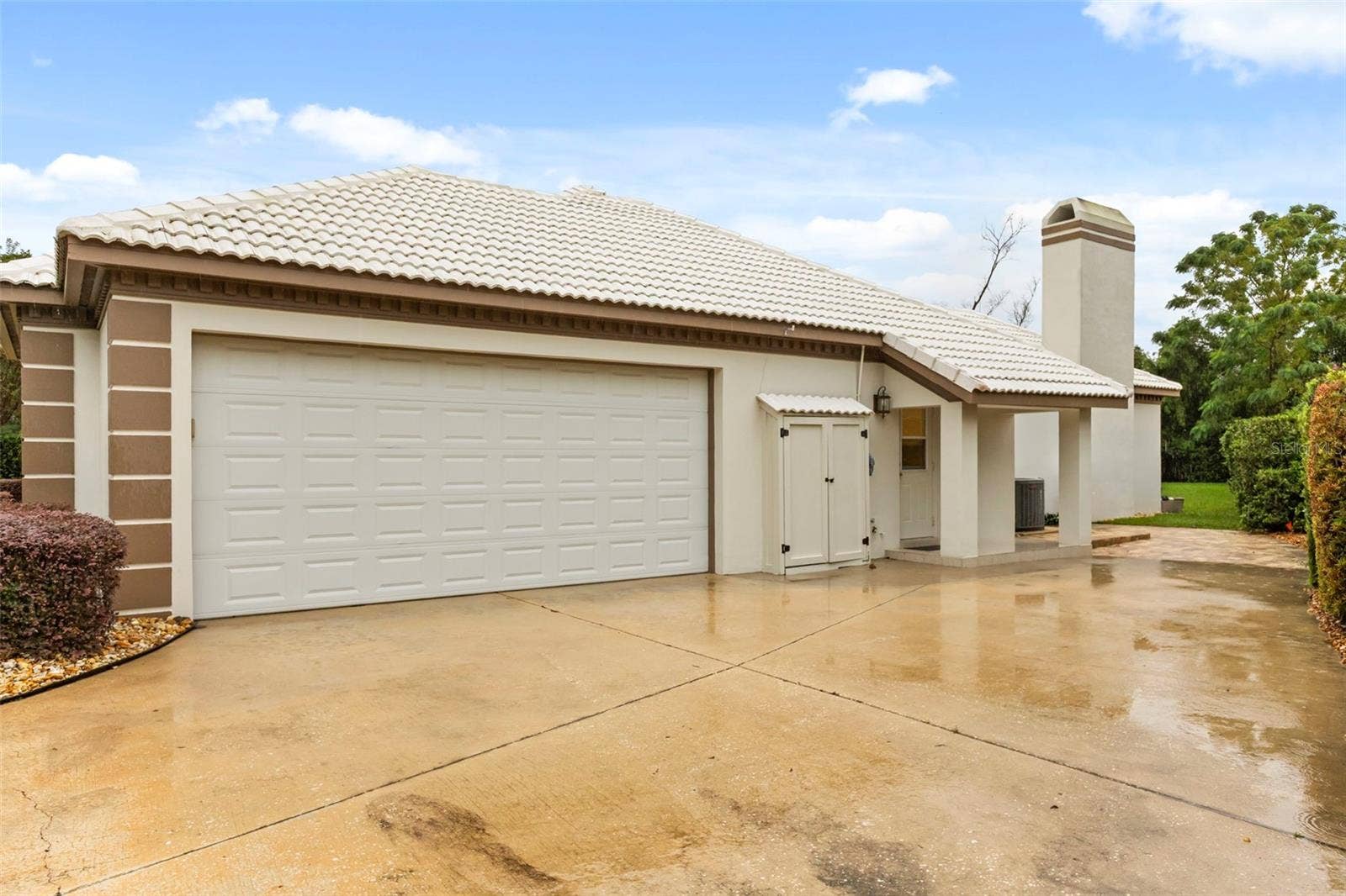 Garage and Extended Driveway