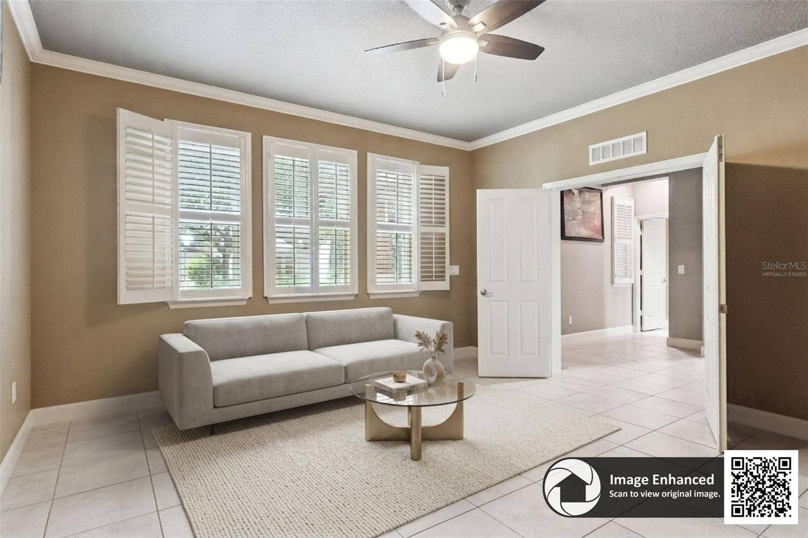 Virtually staged. Separate Living Rm or a 4th bedroom