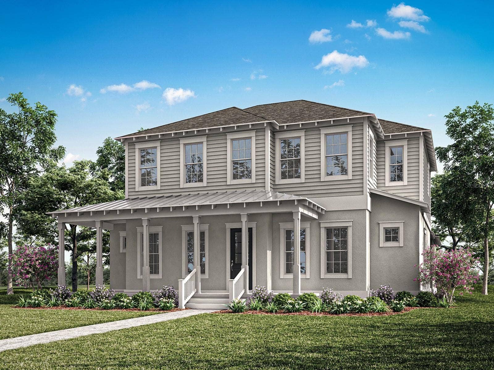 1773 SALTWATER BEND, Celebration, FL 34747 Island Village at Celebration - Marco Floorplan - Coastal Elevation - Architect's Rendering