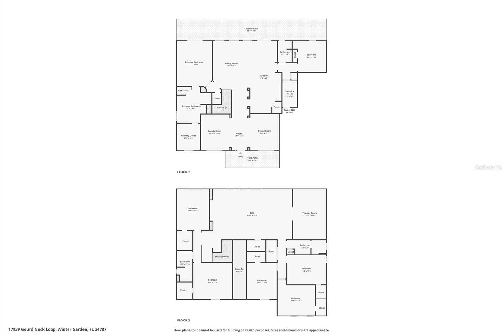 17839 GOURD NECK LOOP, Winter Garden, FL 34787 Floor Plan - Combined